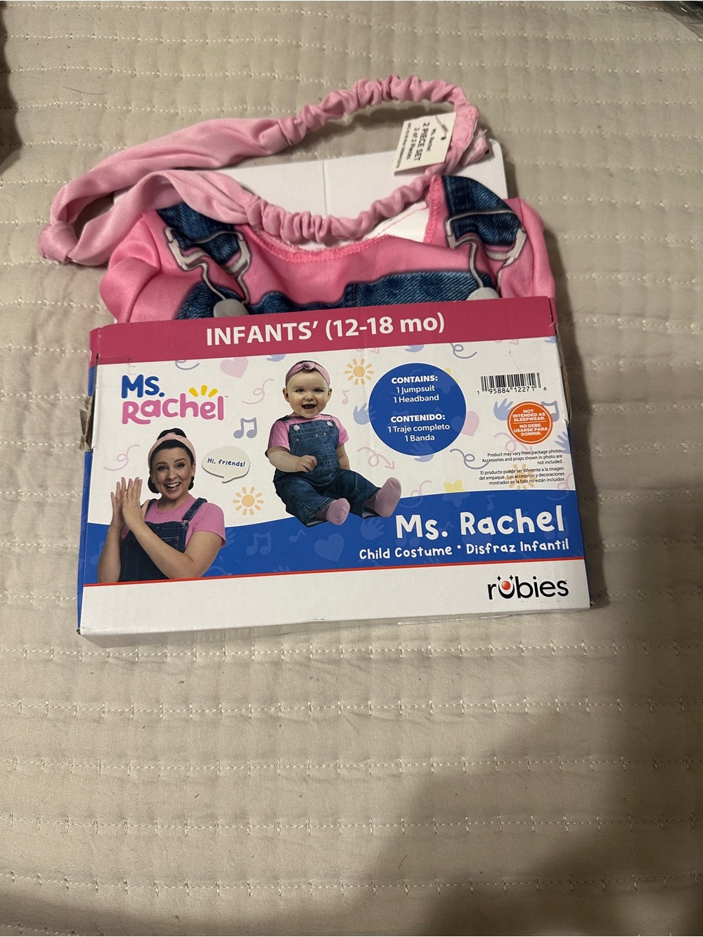 Ms. Rachel Infant(12-18 months)  Pink Headband and Jumper Costume Set